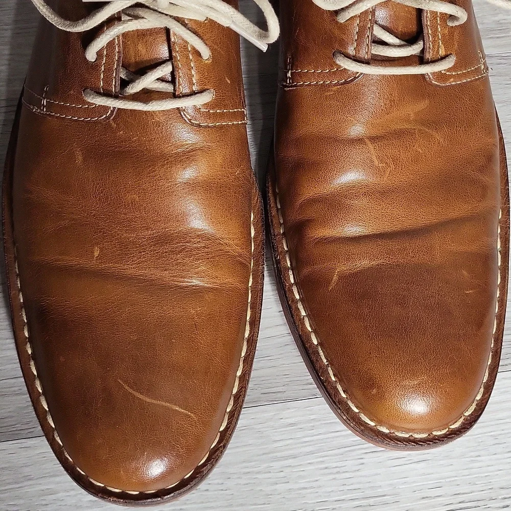 Cole Haan Mens 8 1/2M Oxford Leather Dress Shoes Brown Lace Up CO5324‎